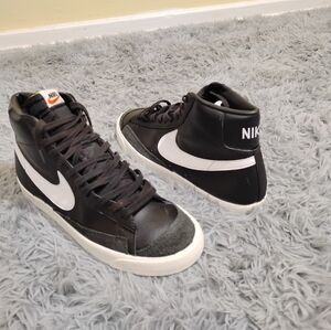 Nike Blazer Mid '77 Mens Size 13 Black White Athletic Shoes Sneakers BQ6806-002